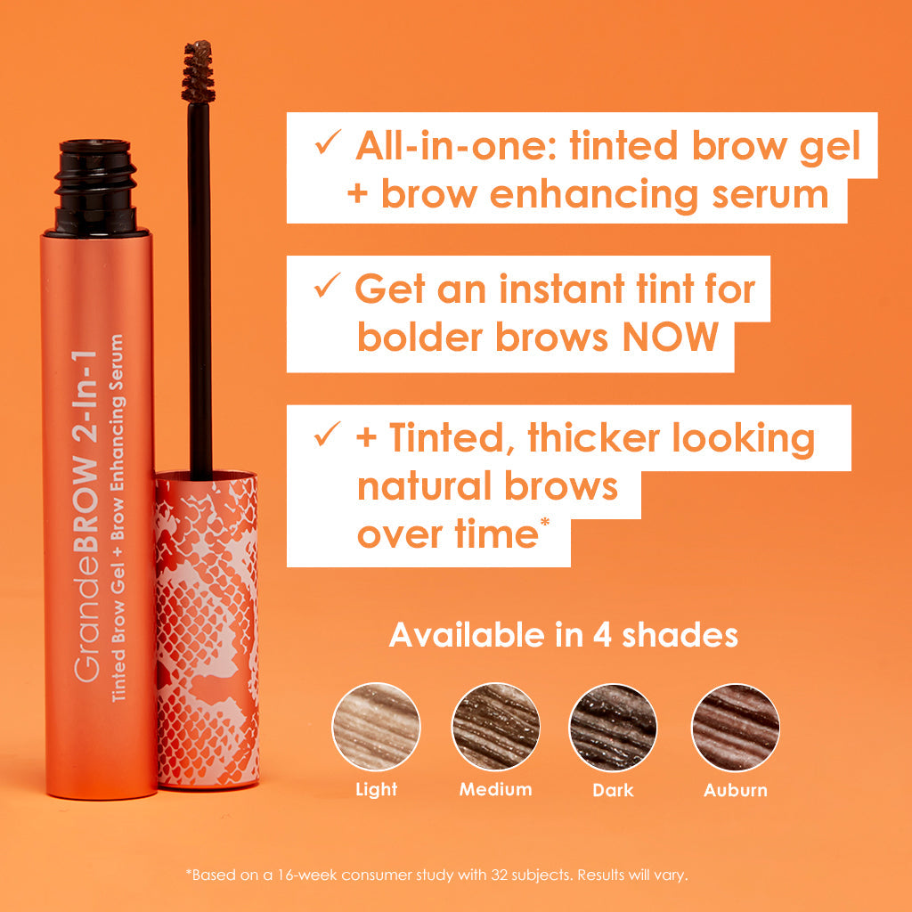 GrandeBROW 2-In-1 Tinted Brow Gel + Brow Enhancing Serum